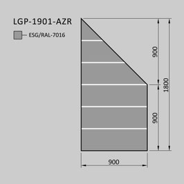 Zaunelement - Glas LGP-1901-AZR