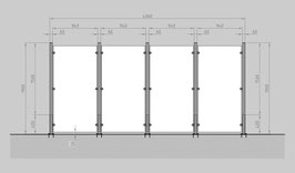 Glaszaun - Komplettset HD-G4