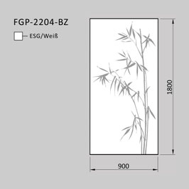 Zaunelement - Glas FGP-2204-BZ