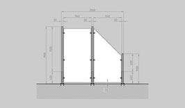 Glaszaun - Komplettset HD-G1SR