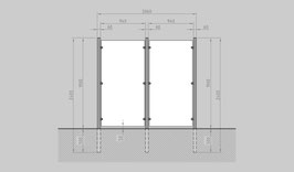 Glaszaun - Komplettset HB-G2