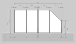 Glaszaun - Komplettset PB-G3SR