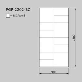Zaunelement - Glas PGP-2202-BZ