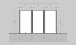 Glaszaun - Komplettset SB-G3