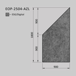 Zaunelement - Glas EOP-2504-AZL