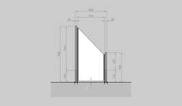 Glaszaun - Komplettset SD-SR