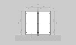 Glaszaun - Komplettset HD-G2