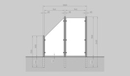 Glaszaun - Komplettset HB-G1SL