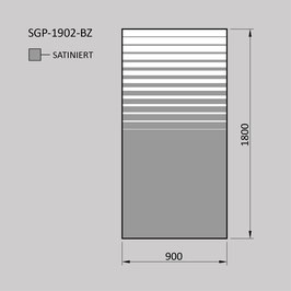 Zaunelement - Glas SGP-1902-BZ