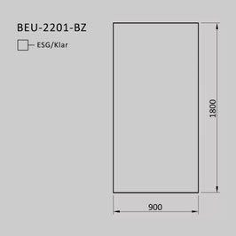 Zaunelement - Glas BEU-2201-BZ