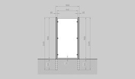 Glaszaun - Komplettset HB-G1