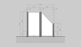 Glaszaun - Komplettset SD-G1SR