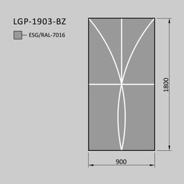 Zaunelement - Glas LGP-1903-BZ