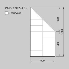 Zaunelement - Glas PGP-2202-AZR