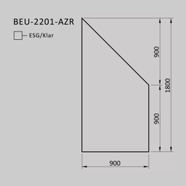 Zaunelement - Glas BEU-2201-AZR