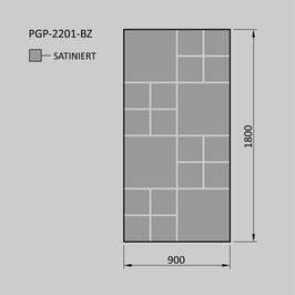 Zaunelement - Glas PGP-2201-BZ