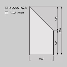 Zaunelement - Glas BEU-2202-AZR