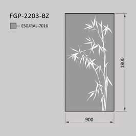 Zaunelement - Glas FGP-2203-BZ