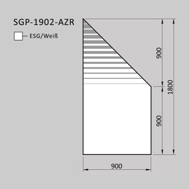 Zaunelement - Glas SGP-1902-AZR