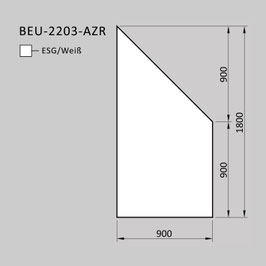 Zaunelement - Glas BEU-2203-AZR