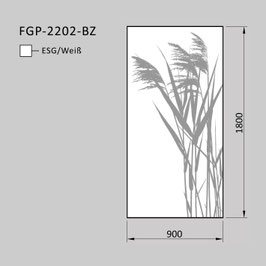 Zaunelement - Glas FGP-2202-BZ