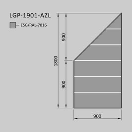 Zaunelement - Glas LGP-1901-AZL