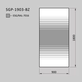 Zaunelement - Glas SGP-1903-BZ