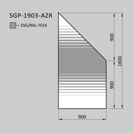 Zaunelement - Glas SGP-1903-AZR