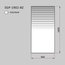 Zaunelement - Glas SGP-1902-BZ