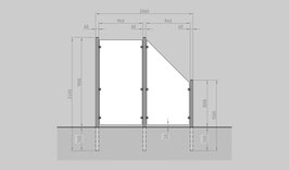Glaszaun - Komplettset HB-G1SR