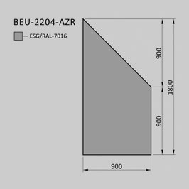 Zaunelement - Glas BEU-2204-AZR