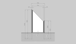 Glaszaun - Komplettset SB-SR