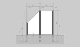 Glaszaun - Komplettset SB-G1SL