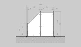 Glaszaun - Komplettset HD-G1SL