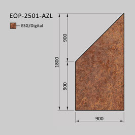 Zaunelement - Glas EOP-2501-AZL