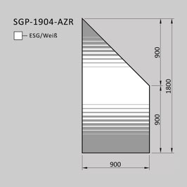 Zaunelement - Glas SGP-1904-AZR