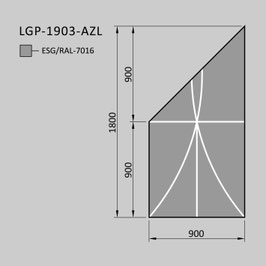 Zaunelement - Glas LGP-1903-AZL