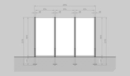 Glaszaun - Komplettset PB-G3