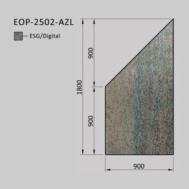 Zaunelement - Glas EOP-2502-AZL