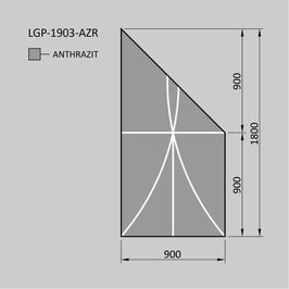 Glaszaun - Zaunelement - Glas LGP-1903-AZR