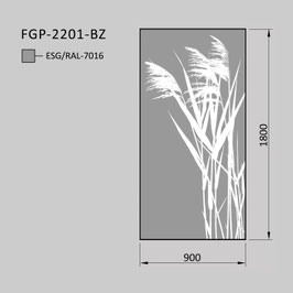 Zaunelement - Glas FGP-2201-BZ