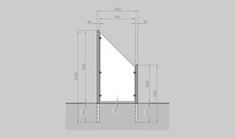 Glaszaun - Komplettset HB-SR