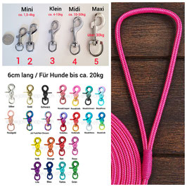 Mit Handschlaufe / Wunsch Karabiner (Schleppleine)