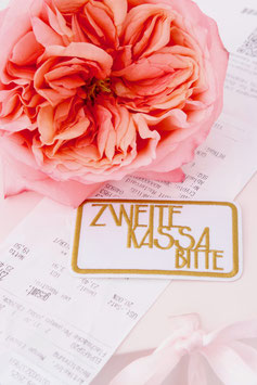 Zweite Kassa Aufbügelpatch