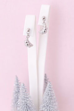 Mini Croissant Ohrstecker silber