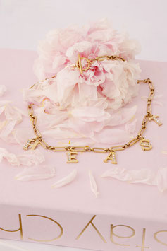 Bling Heast Charm Kette gold