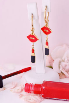 Red Lipstick Creolen
