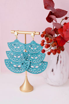 Pagoda Statement Ohrringe gold/silber