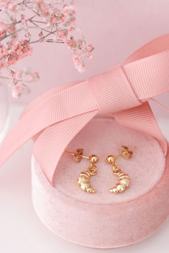 Mini Croissant Ohrstecker gold