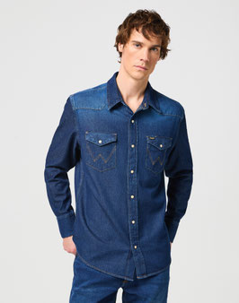 Wrangler Jeanshemd ,,27MW,, dark stone